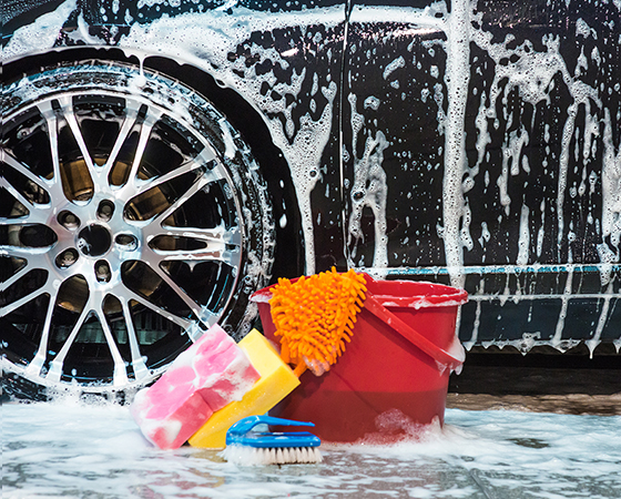 car being washed